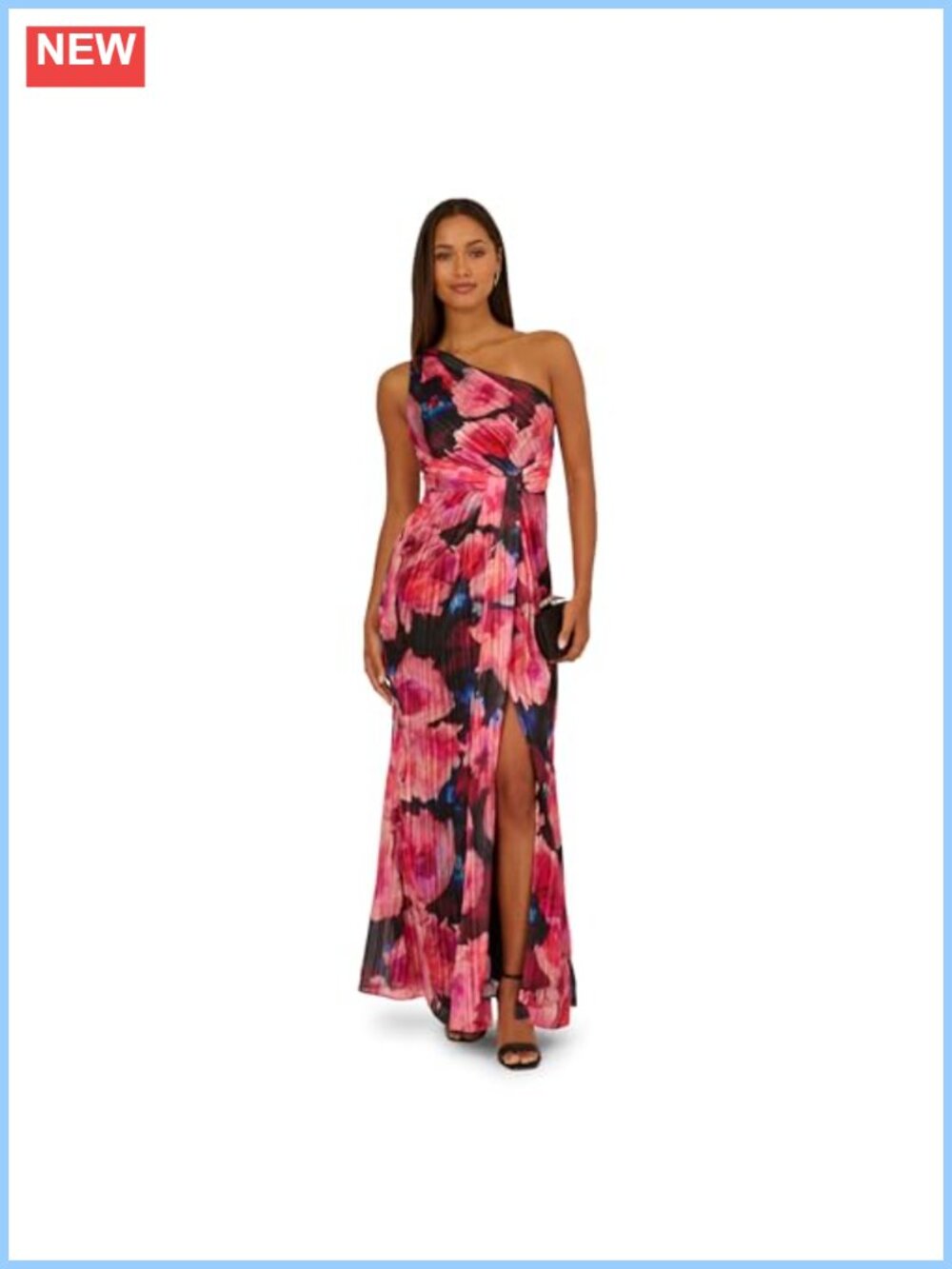 One Shoulder Chiffon Mermaid Gown Formal Evening Dress